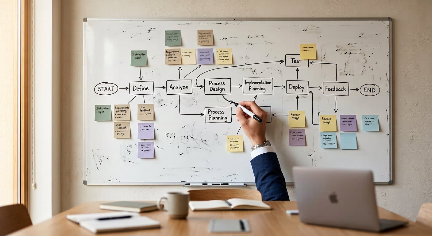 Process mapping used as an illustrative visual for workflow discovery
